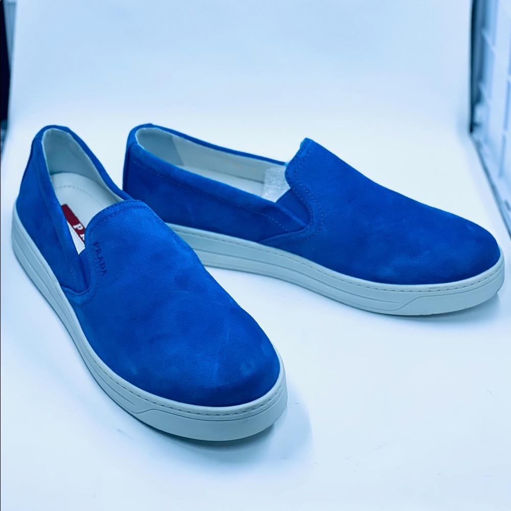 Prada Women’s Blue Slip On Shoes